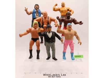 Lot of 7 1980's WWF LJN Titan Sports 8" Vintage Wrestling Action Figures