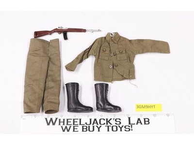 GI Joe 1964 Army Fatigue Shirt Pants Rifle Boots Vintage Hasbro 12" Accessory