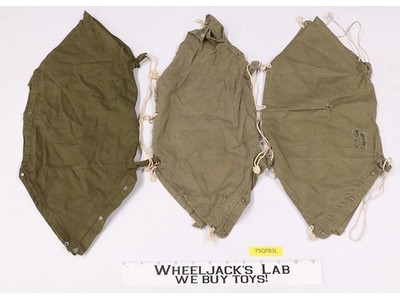 Lot of Three Bivouac Deluxe Pup Tent Equipment GI Joe 1964 Vintage 12" Accessory