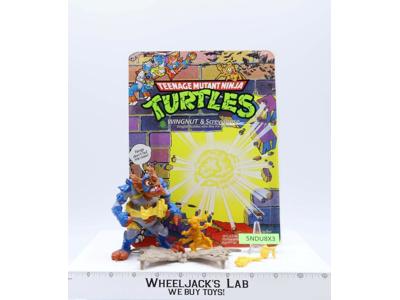 Wingnut & Screwloose W/Cardback 100% Complete TMNT 1990 Playmates Action Figure