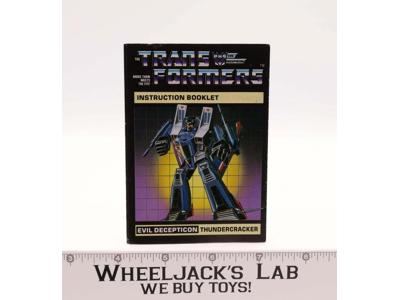 Thundercracker Instructions Manual Booklet 1984 Hasbro G1 Transformers Vintage