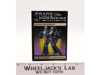 Thundercracker Instructions Manual Booklet 1984 Hasbro G1 Transformers Vintage