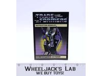 Skywarp Action Figure Instruction Manual Booklet 1984 G1 Transformers